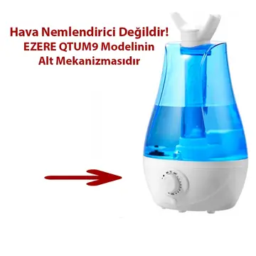 EZERE QTUM9 Çift Sprey Ultrasonik Hava Nemlendirici  Alt Haznesi