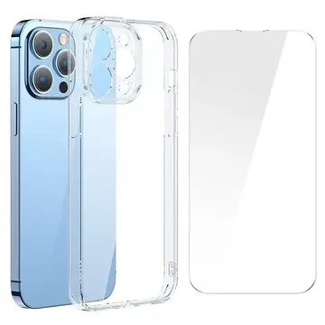 Baseus SuperCeramic Series iPhone 14 Pro 6.1 Koruyucu Cam Kılıf + Full Tempered Ekran Koruyucu Set