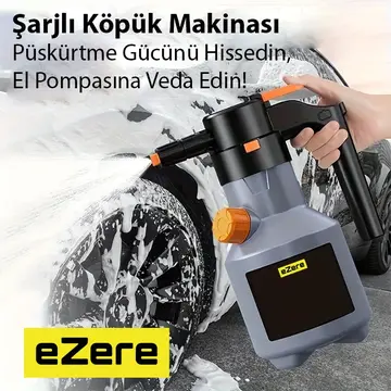 EZERE 2L Yüksek Basınçlı Şarjlı Köpük Makinası Oto Yıkama Pompası Köpük Püskürtücü