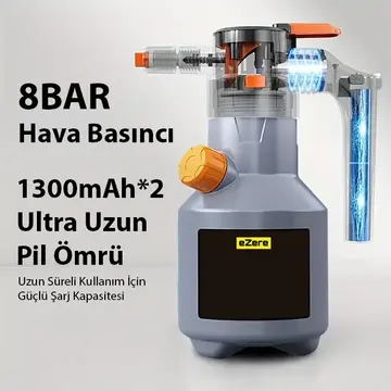 EZERE 2L Yüksek Basınçlı Şarjlı Köpük Makinası Oto Yıkama Pompası Köpük Püskürtücü