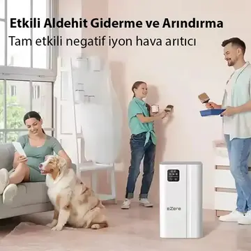 EZERE FullClean Pro Have Temizleme Cihazı 350 CADR LED ekran iyon ve sessiz çalışma ile toz duman poleni %99.9 filtreler. Temiz hava