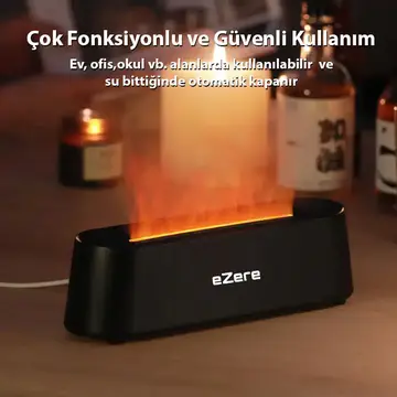 Ezere A3 Ev ve Ofis için Alev Difüzörü ve Ultrasonik Hava Nemlendici