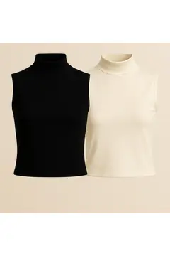 Kadın Kolsuz Body (2 Adet)