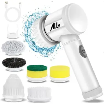 ALLY Magic Brush 5in1 Fırça Başlıklı Şarjlı Temizleme Fırçası Banyo/Fayans/Zemin Temizleyici