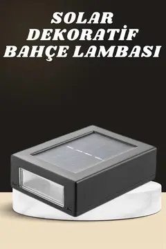 Dekoratif Duvar Lambası Solar Güneş Enerjili Bahçe Aydınlatması