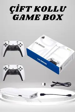 4K 3D HD Görüntü Kaliteli Kablosuz Çift Kollu 20.000 Oyunlu Retro Oyun Konsolu TV Box