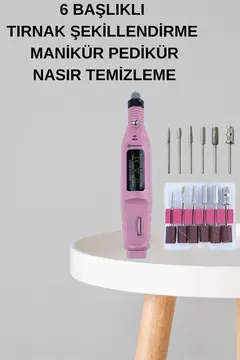 Elektrikli Manikür Pedikür Seti İkili Set 17 Parça Tırnak Bakımı Nasır Temizleme Tırnak Şekillendirme
