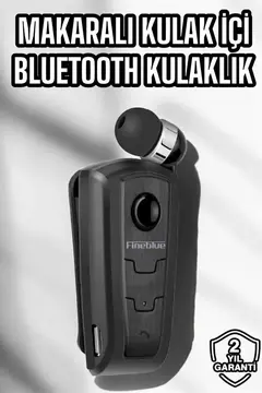 Makaralı Bluetooth Kulaklık Kulak İçi Android iOS Uyumlu Titreşimli
