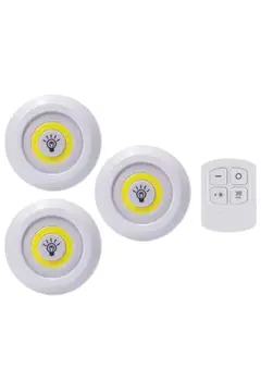 Led Lamba 3'lü Uzaktan Kumandalı Yapışkanlı