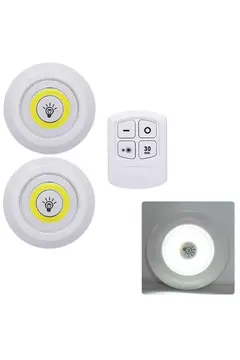 Led Lamba 3'lü Uzaktan Kumandalı Yapışkanlı