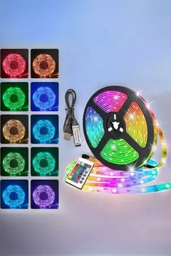 Yeni Nesil RGB Işıklı 10Metre Şerit Led Kumandalı Şarj Edilebilir