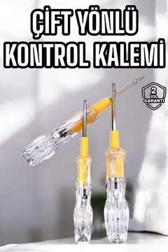 Çift Taraflı Elektrik Kontrol Kalemi Şeffaf Tornavida