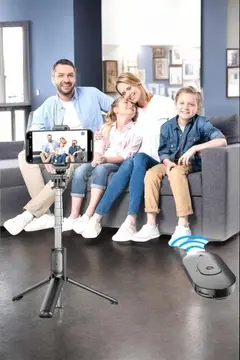 Kumandalı Tripod Telefon Tutucu Selfie Çubuğu 360 Derece Dönebilen