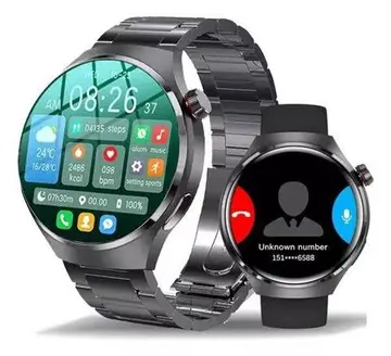 Akıllı Saat Metal Kordonlu GPS ve NFC Uyumlu Arama Cevaplayan