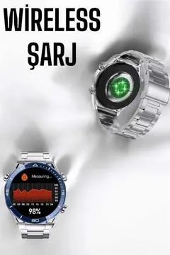 Akıllı Saat Yeni Nesil 2024 Model Metal Kordonlu Bluetooth Bağlantılı