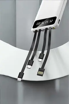 Powerbank 20.000 Mah LCD Ekran USB Lightning Type-C Uyumlu İOS ve Android