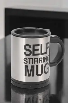 Yazılı Mug Kupa Karıştırıcı Özelliği Ve Paslanmaz Çelik