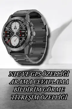 NFC ve Kablosuz Şarjlı Akıllı Saat EKG Nabız & Spor Modları ile iOS ve Android Uyumlu