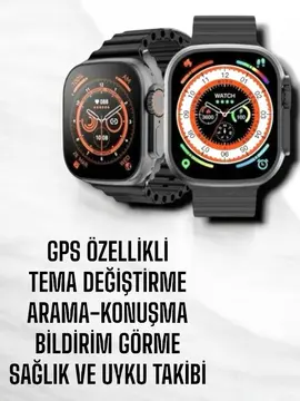 Yeni Nesil Ultra Akıllı Saat Titreşimli Uyku & Sağlık Takibi Çift Kordon
