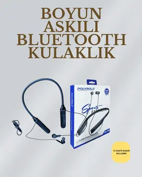 Uzun Süreli Kullanım İçin  – Kablosuz Boyun Bantlı Kulaklık 50 Saat Batarya