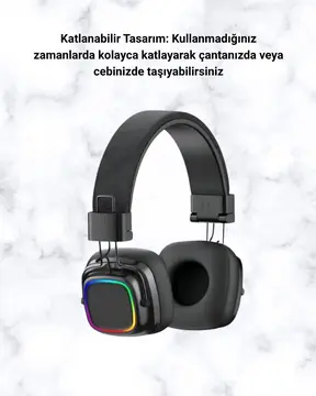 Yüksek Ses Kaliteli Kablosuz Kulak Üstü Kulaklık – BT 5.3