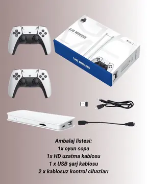 M15 Retro Konsol – 20.000 Oyunlu Çift Gamepadli 4K HDMI