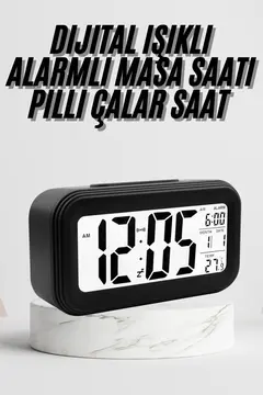 Dijital Masa Saati Termometre Takvim Led Ekran Pilli Ev Ofis Masası