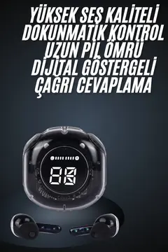 Ultrapods Led Göstergeli Oyuncu Kulaklığı ANC Destekli Bluetooth 5.3
