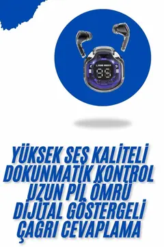 Kablosuz Dijital Göstergeli Powerbanklı IOS ve  Android Uyumlu Gaming Kulaklık
