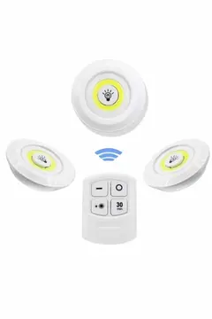 Dolap Işığı Mutfak Rafı Işığı Uzaktan Kumandalı 3 Lü Spot Led Lamba