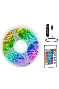 RGB Şerit Led 10 Metre Led Işık Kumanda ile Kontrol RGB
