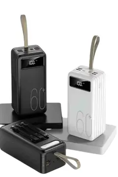 Hızlı Şarj 4 Çıkışlı Powerbank 60.000 Mah Taşınabilir Dijital Göstergeli