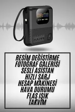 Akıllı Powerbank 10.000 MAH 4 Çıkışlı Taşınabilir Dijital Göstergeli