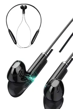 Kablolu Kulak İçi Bluetooth Kulaklık 100 Saat ANC Özellikli Boyun Bantlı