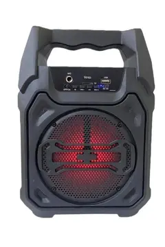 Bluetooth Hoparlör Led Işıklı Taşınabilir Kablosuz Speaker Uzun Pil Ömrü