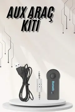 Yeni Nesil Bluetooth Aux Araç Kiti Siyah TV Tablet Telefon Araç Araba