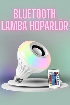 Kumandalı RGB Led Işık Bluetooth Hoparlör Ses Lambası Renkli Ampul