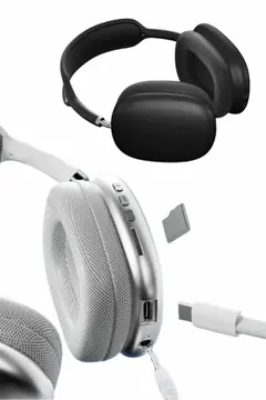 2025 Model Kulak Üstü Kablosuz Bluetooth Kulaklık Gürültü Azalta Uzun Pil
