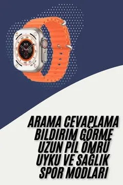 2025 Model Akıllı Saat Çift Kordon Ios Ve Android Arama Cevaplama Sesli Asistan