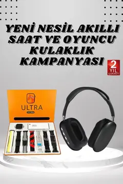 Boyun Bantlı Kulaklık ve 7 Kordonlu Yeni Nesil Akıllı Saat Kampanyası Yüksek Ses Kaliteli