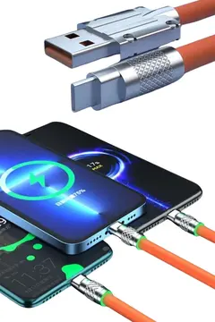 Android ve İOS Uyumlu 180 Derece Type-c Şarj Kablosu