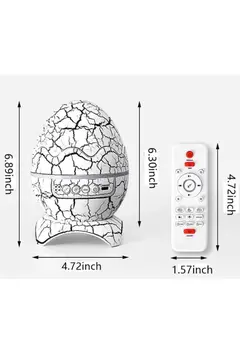 Yumurta Şeklinde Su Dalgalı Bluetooth Speaker Lamba Renkli Şarjlı