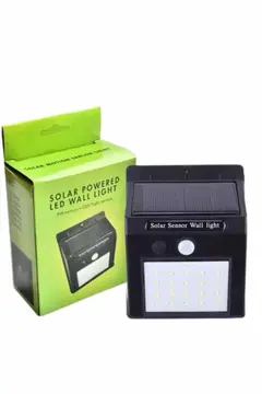 Bahçe Aydınlatma Sensörlü Güneş Enerjili Duvar Lambası 40 Led Işık