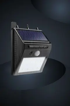 Bahçe Aydınlatma Sensörlü Güneş Enerjili Duvar Lambası 40 Led Işık