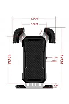 360° Derece Ayarlanabilen Gidon Bağlantılı Bisiklet Motosiklet İçin Abs 4-7.8″ İnç Telefon Tutucu
