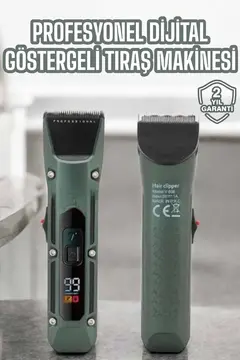 Tıraş Makinesi Dijital Göstergeli Turbo Motor Paslanmaz Çelik