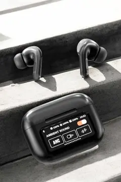 Kablosuz Bluetooth Kulaklık Ekranlı Uzun Şarj Süreli ANC Destekli