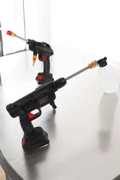 Şarjlı Oto Yıkama Tabancası Su Basınçlı Hazneli Bataryalı