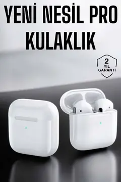 Yeni Nesil Pro Bluetooth Kulaklık Uzun Pil Ömrü Beyaz