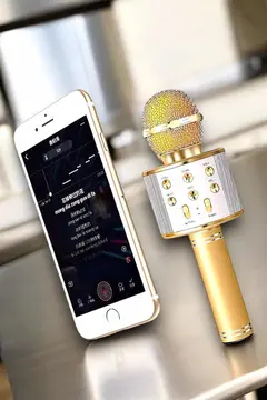 Şarjlı ve Uzun Pil Ömürlü Karaoke Mikrofon USB Bellek Destekli Profesyonel Ses